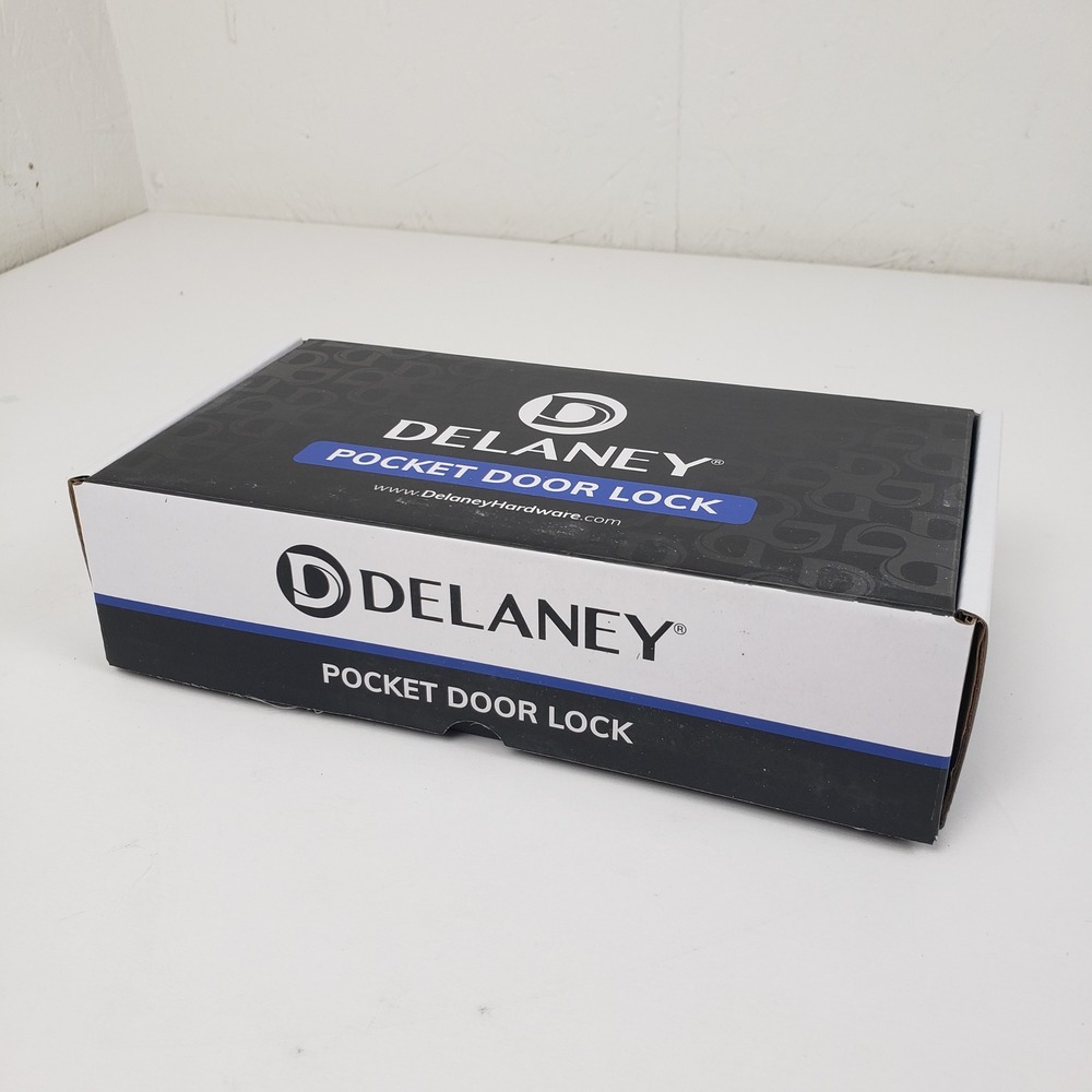 Delaney Conte SQ Pocket Door Lock Black Privacy 2-3/8 Backset 370104 US19